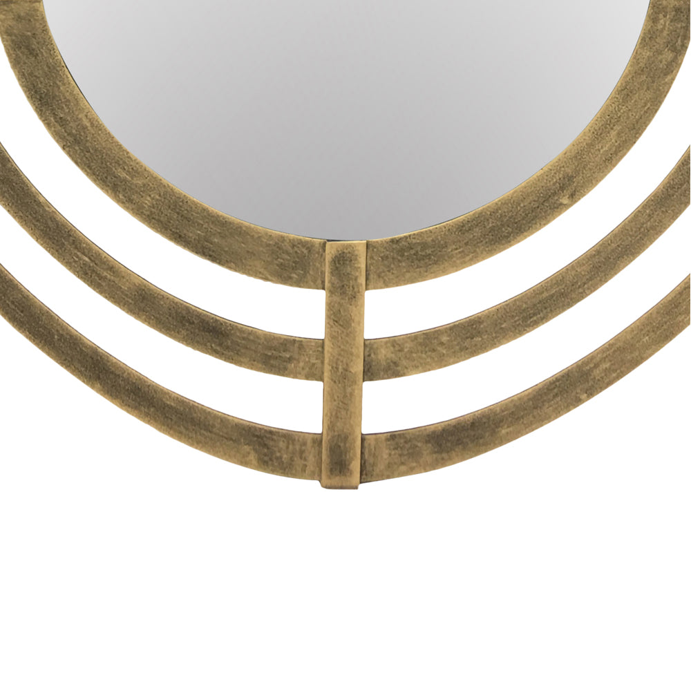 Libra Luxurious Glamour Collection - Lalique Oval Gold Metal Wall Mirror