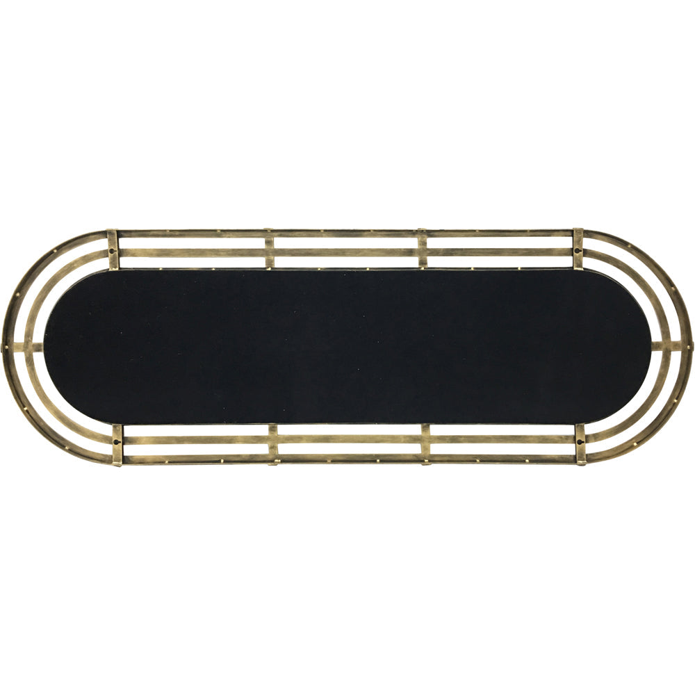 Libra Luxurious Glamour Collection - Lalique Oval Gold Metal Wall Mirror