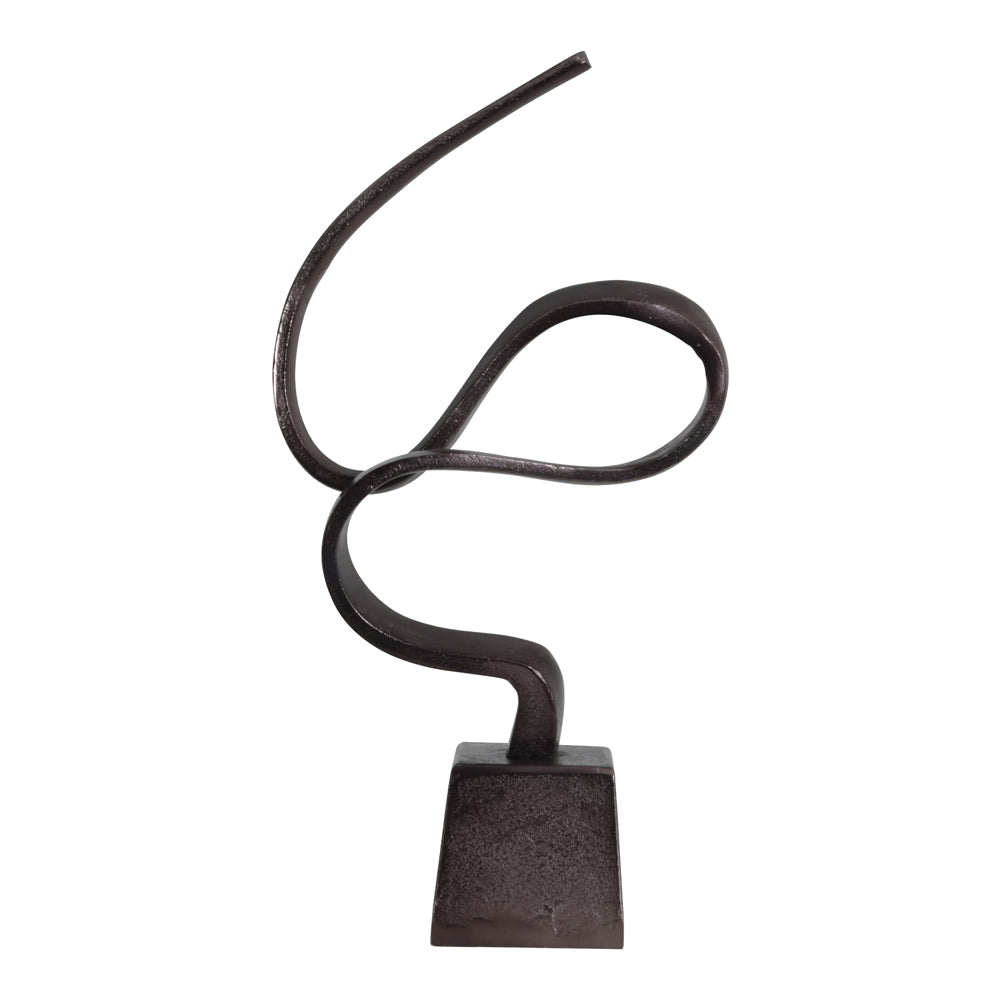 Libra Calm Neutral Collection - Metallic Bronze Aluminium Wellness Sculpture On Base