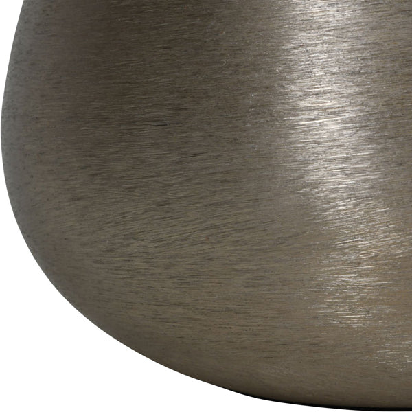 Libra Luxurious Glamour Collection - Molten Metal Round Planter Brushed Bronze