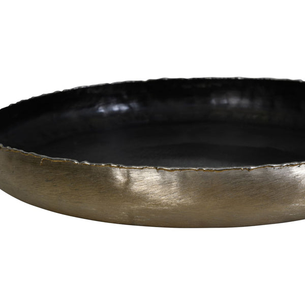 Libra Luxurious Glamour Collection - Molten Metal Round Platter Brushed Bronze