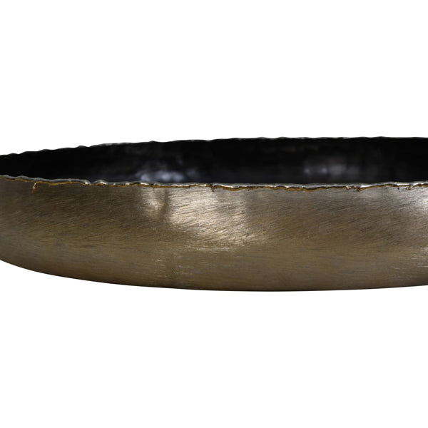 Libra Luxurious Glamour Collection - Molten Metal Round Platter Brushed Bronze