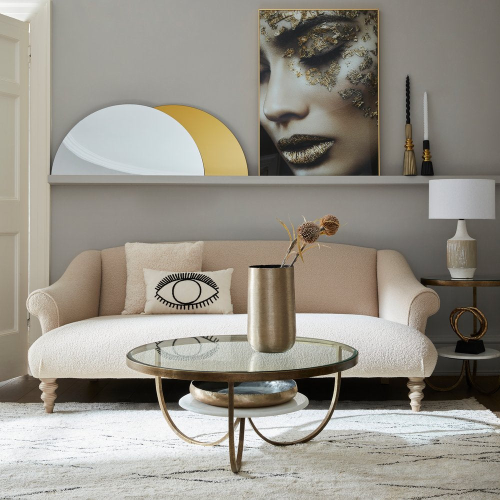 Libra Luxurious Glamour Collection - Molten Metal Round Platter Brushed Bronze