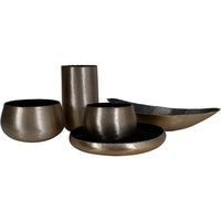 Libra Luxurious Glamour Collection - Molten Metal Round Platter Brushed Bronze