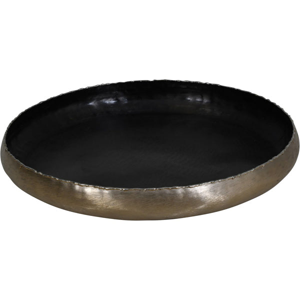 Libra Luxurious Glamour Collection - Molten Metal Round Platter Brushed Bronze