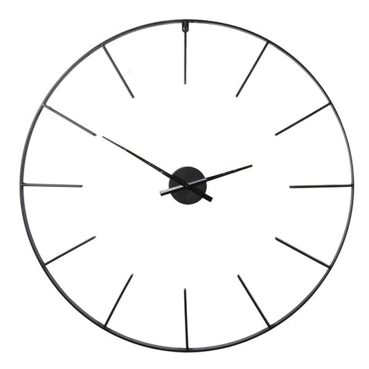 Libra Urban Botanic Collection - Tiverton Skeleton Wall Clock in Black