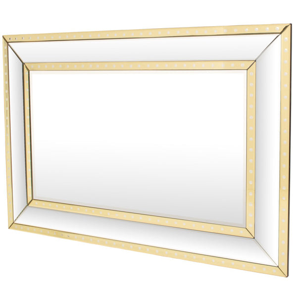 Libra Luxurious Glamour Collection - Foxton Rectangular Wall Mirror Gold