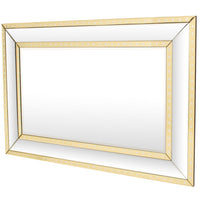 Libra Luxurious Glamour Collection - Foxton Rectangular Wall Mirror Gold