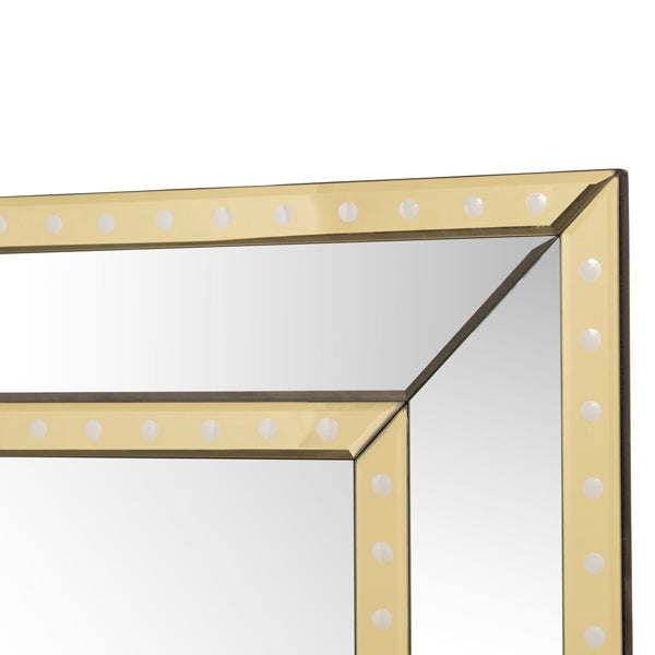 Libra Luxurious Glamour Collection - Foxton Rectangular Wall Mirror Gold