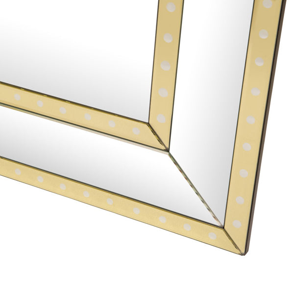 Libra Luxurious Glamour Collection - Foxton Rectangular Wall Mirror Gold