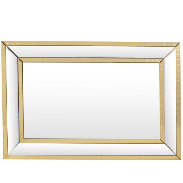 Libra Luxurious Glamour Collection - Foxton Rectangular Wall Mirror Gold