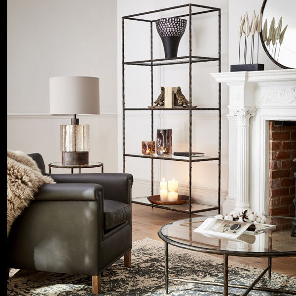 Libra Calm Neutral Collection - Patterdale Glass Shelves Shelving Dark Bronze