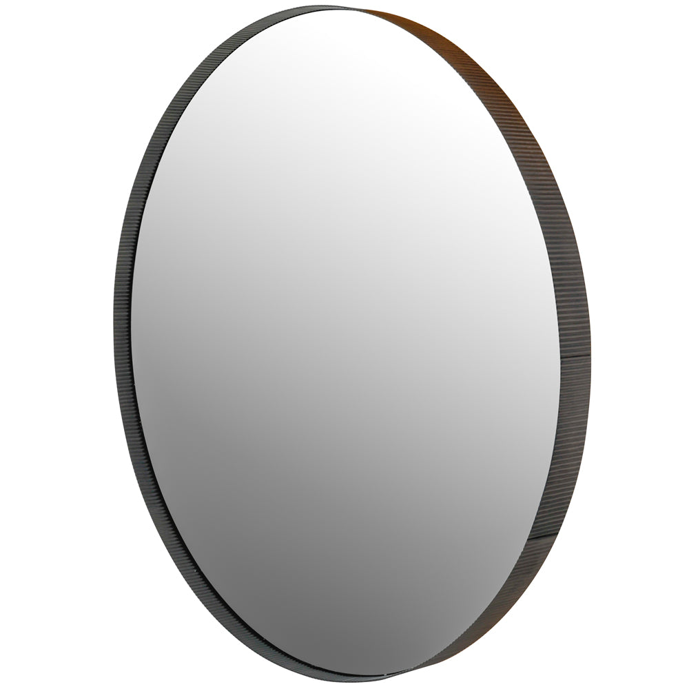 Libra Calm Neutral Collection - Knightsbridge Round Mirror Dark Bronze Finish 80 cm Diameter