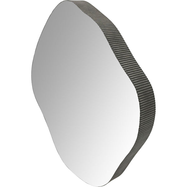 Libra Calm Neutral Collection - Organic Metal Framed Wall Mirror Oak Wood Finish