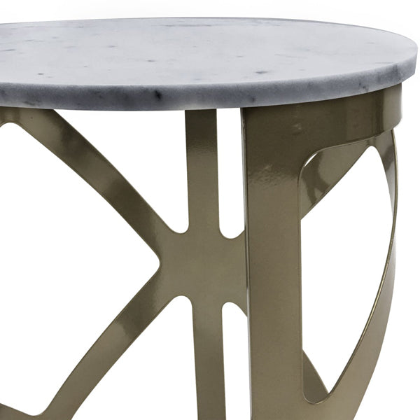 Libra Midnight Mayfair Collection - Set of 2 Metropolitan Side Table Metallic Black Nickel