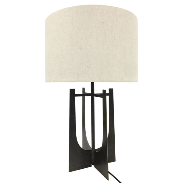 Libra Calm Neutral Collection - Glenthorpe Hammered Iron Table Lamp