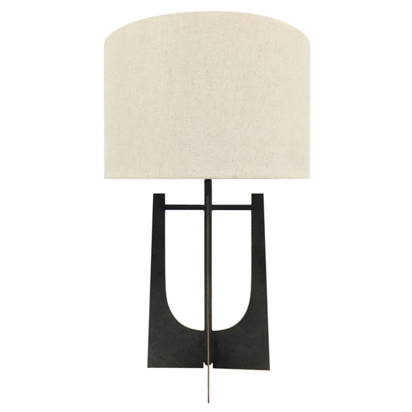 Libra Calm Neutral Collection - Glenthorpe Hammered Iron Table Lamp