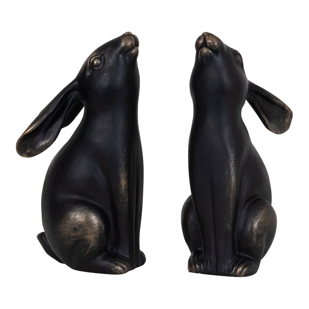 Libra Urban Botanic Collection - Bronze Hare Pair Sculpture