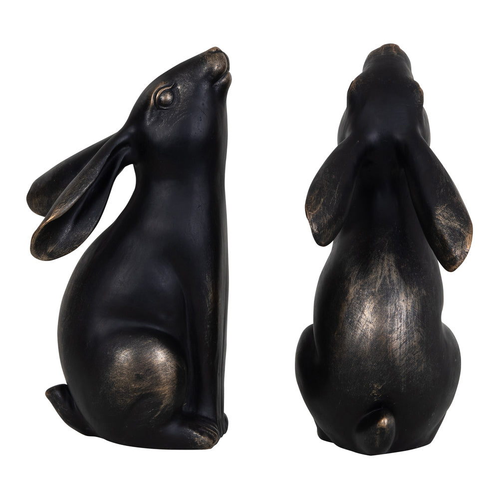 Libra Urban Botanic Collection - Bronze Hare Pair Sculpture