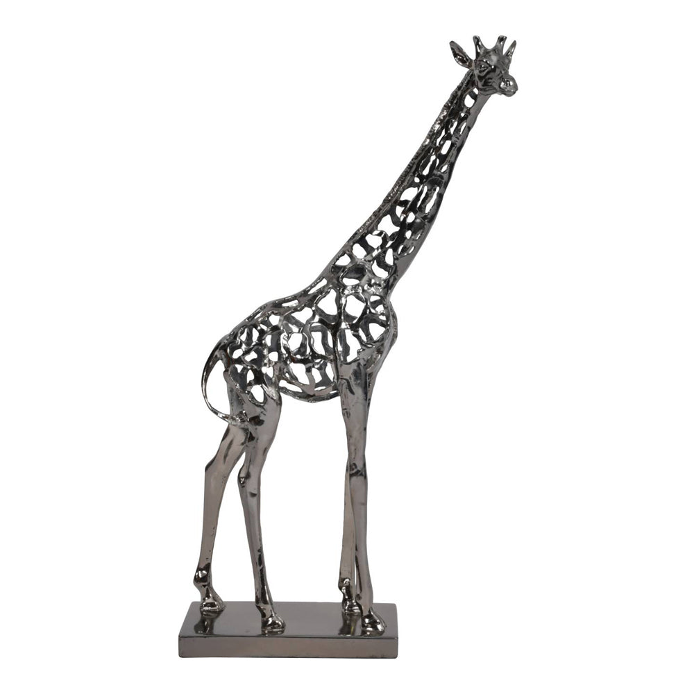 Libra Midnight Mayfair Collection - Courtney Black Nickel Hollow Giraffe 70 cm Sculpture