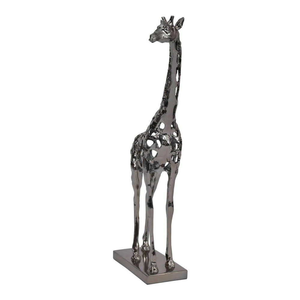 Libra Midnight Mayfair Collection - Courtney Black Nickel Hollow Giraffe 70 cm Sculpture