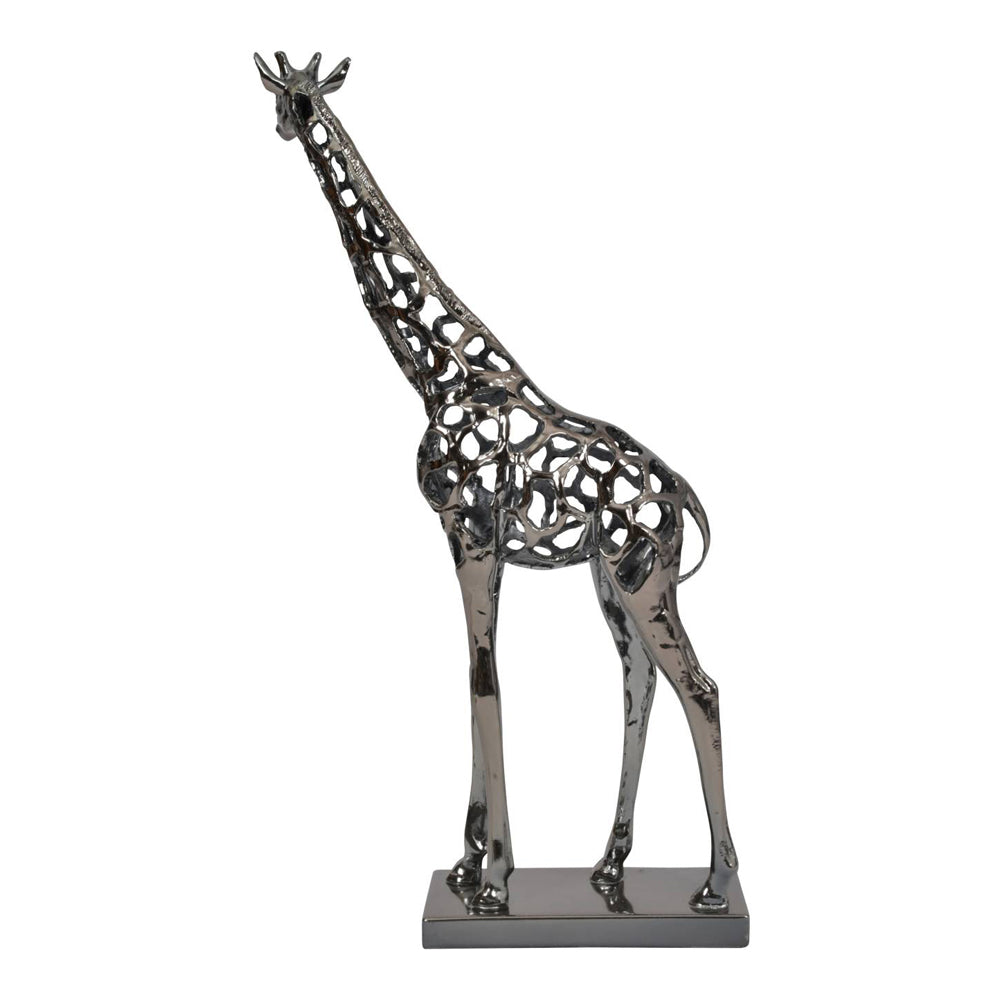 Libra Midnight Mayfair Collection - Courtney Black Nickel Hollow Giraffe 70 cm Sculpture