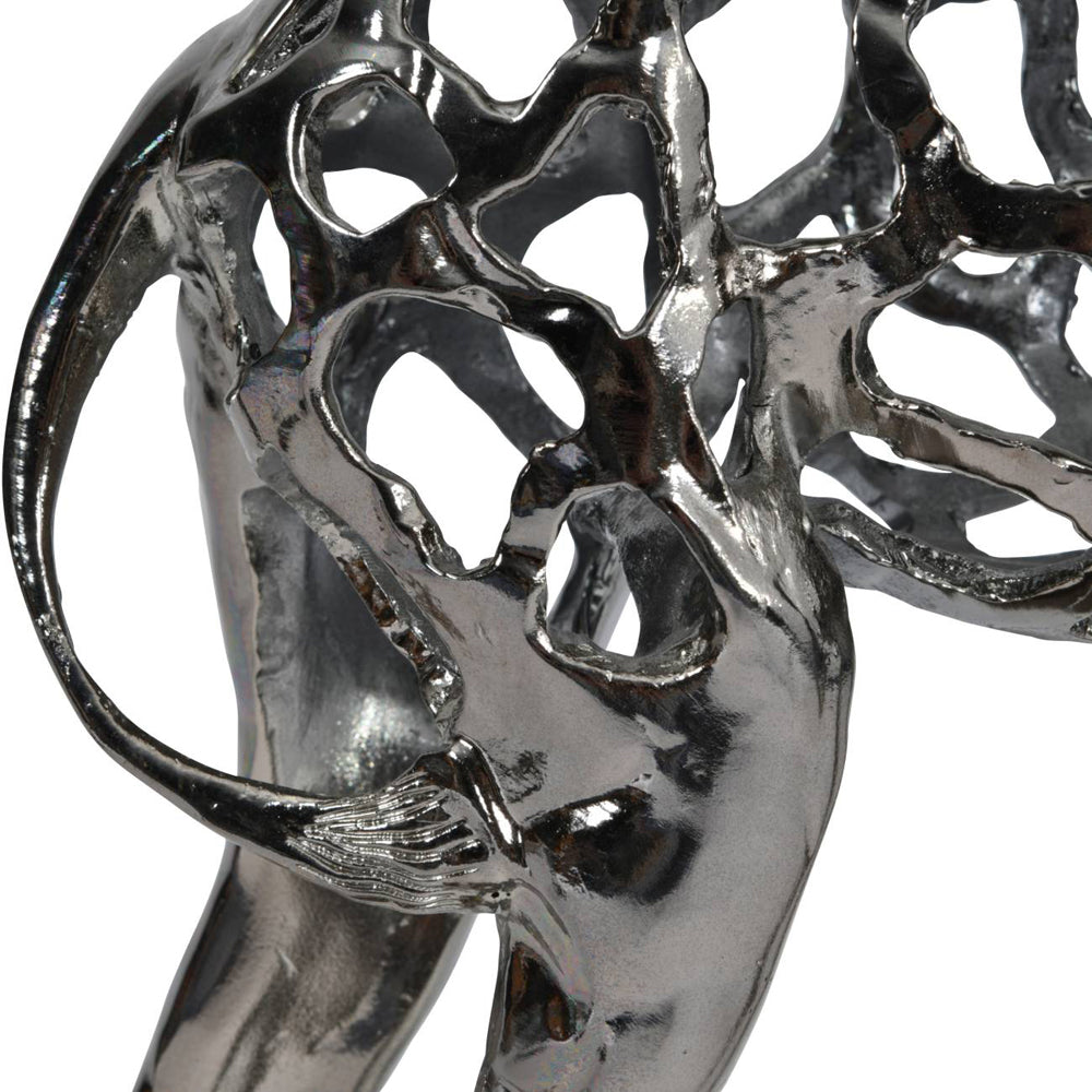 Libra Midnight Mayfair Collection - Courtney Black Nickel Hollow Giraffe 70 cm Sculpture