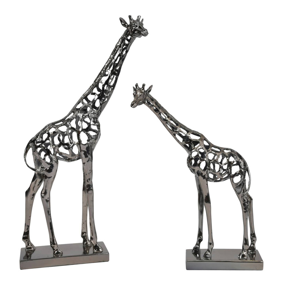 Libra Midnight Mayfair Collection - Courtney Black Nickel Hollow Giraffe 70 cm Sculpture