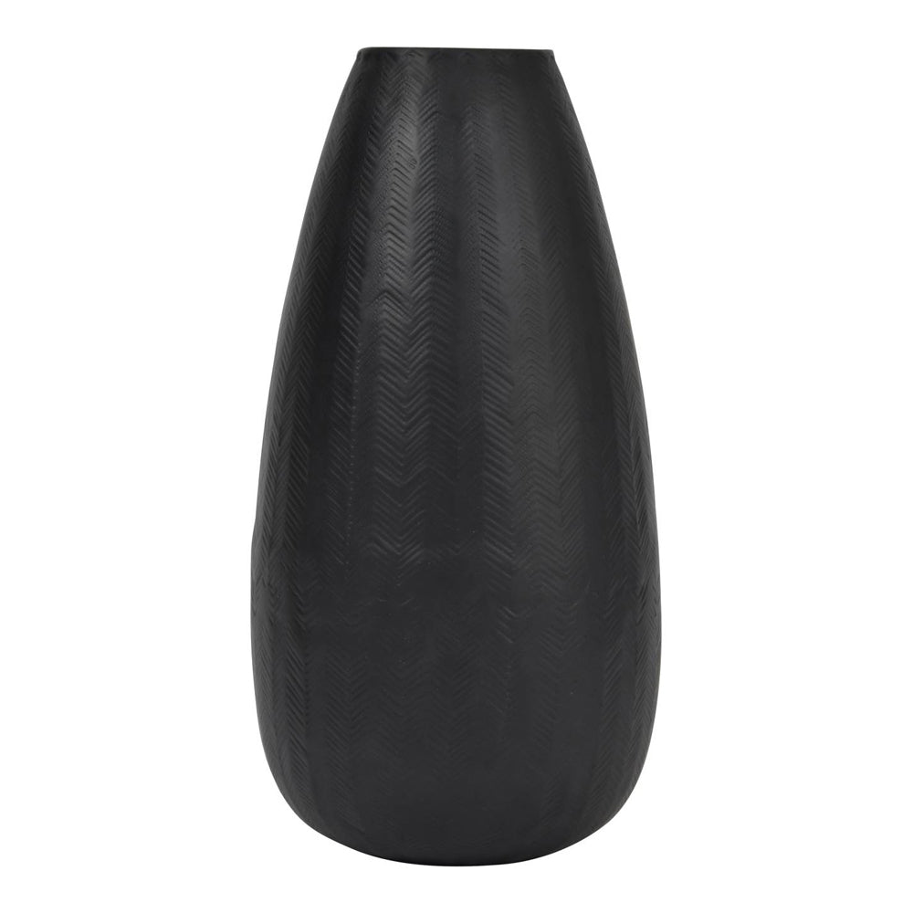 Libra Midnight Mayfair Collection - Herringbone Tapered Graphite Vase