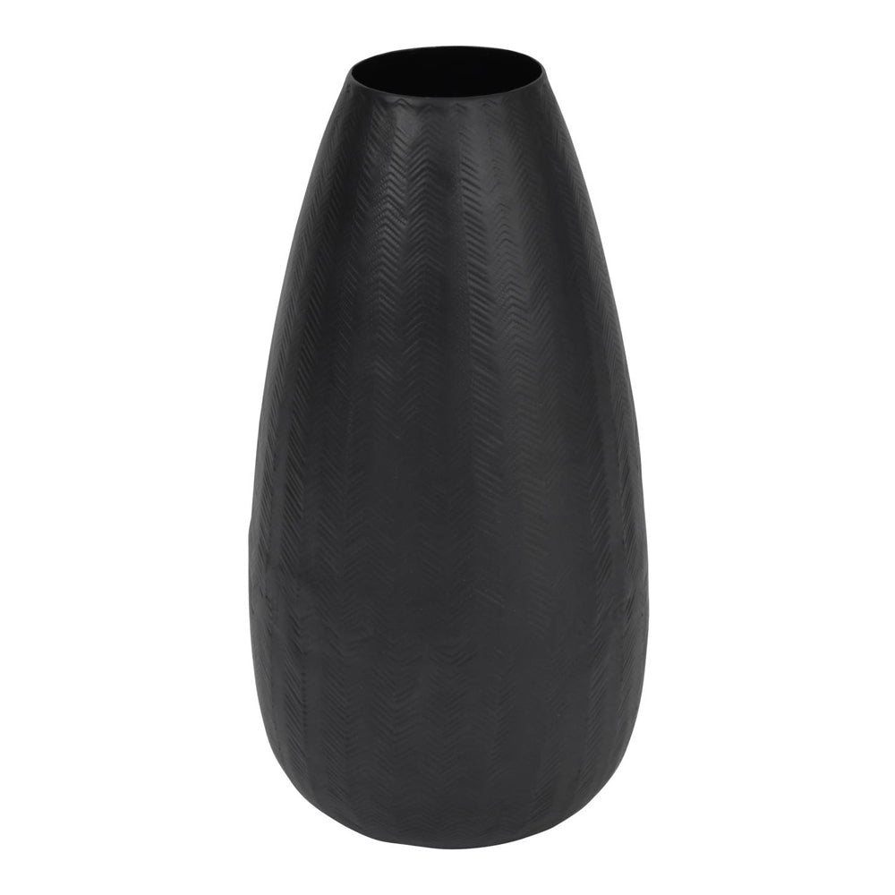 Libra Midnight Mayfair Collection - Herringbone Tapered Graphite Vase