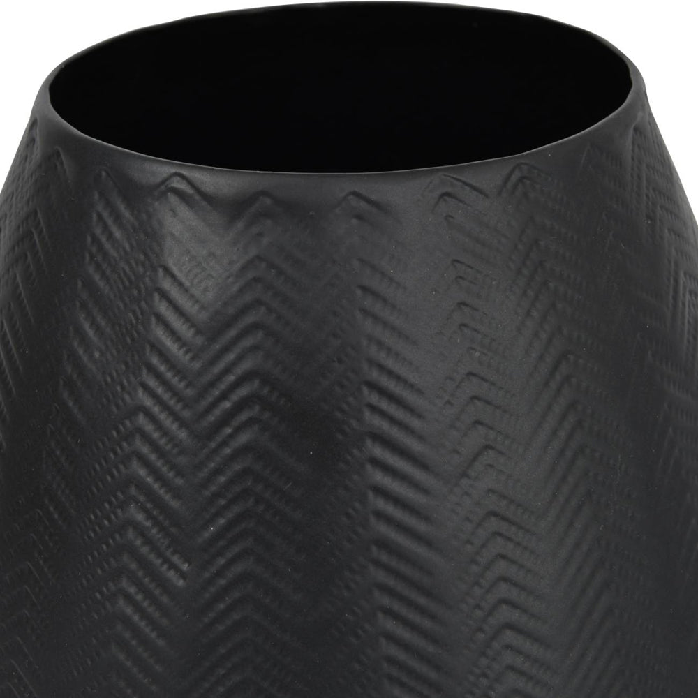 Libra Midnight Mayfair Collection - Herringbone Tapered Graphite Vase