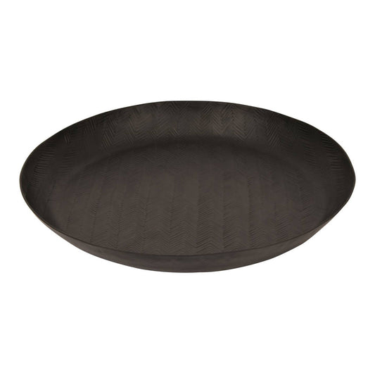 Libra Midnight Mayfair Collection - Herringbone Graphite Round Platter