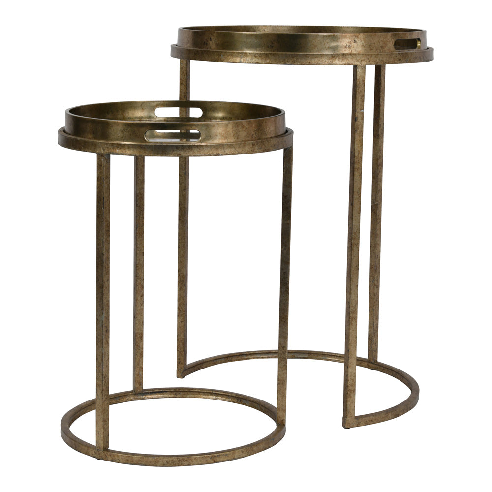 Libra Luxurious Glamour Collection - Constellation Map Set Of Two Side Tables