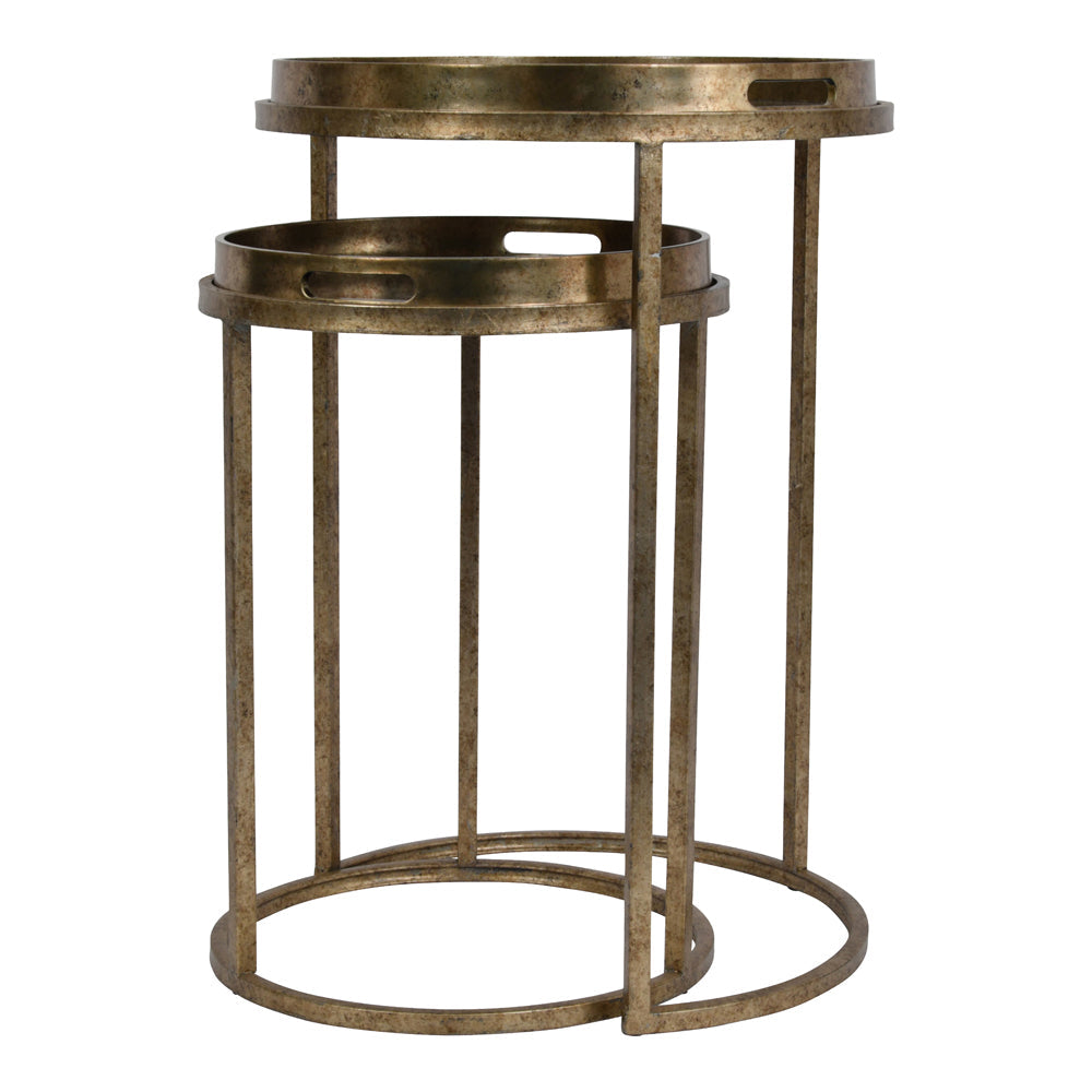 Libra Luxurious Glamour Collection - Constellation Map Set Of Two Side Tables