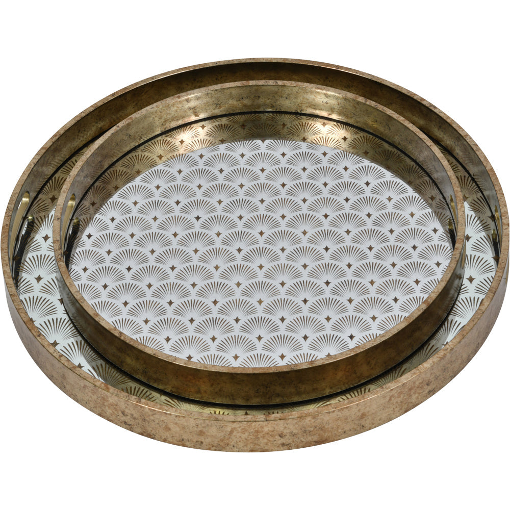 Libra Luxurious Glamour Collection - Deco Scallop Trays Gold