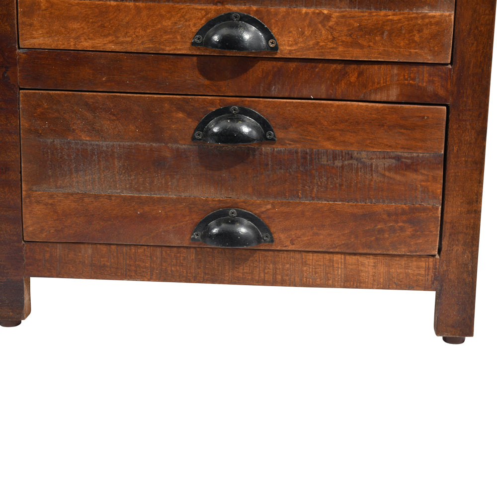 Libra Urban Botanic Collection - Apothecary Style Chest of Drawers in Brown