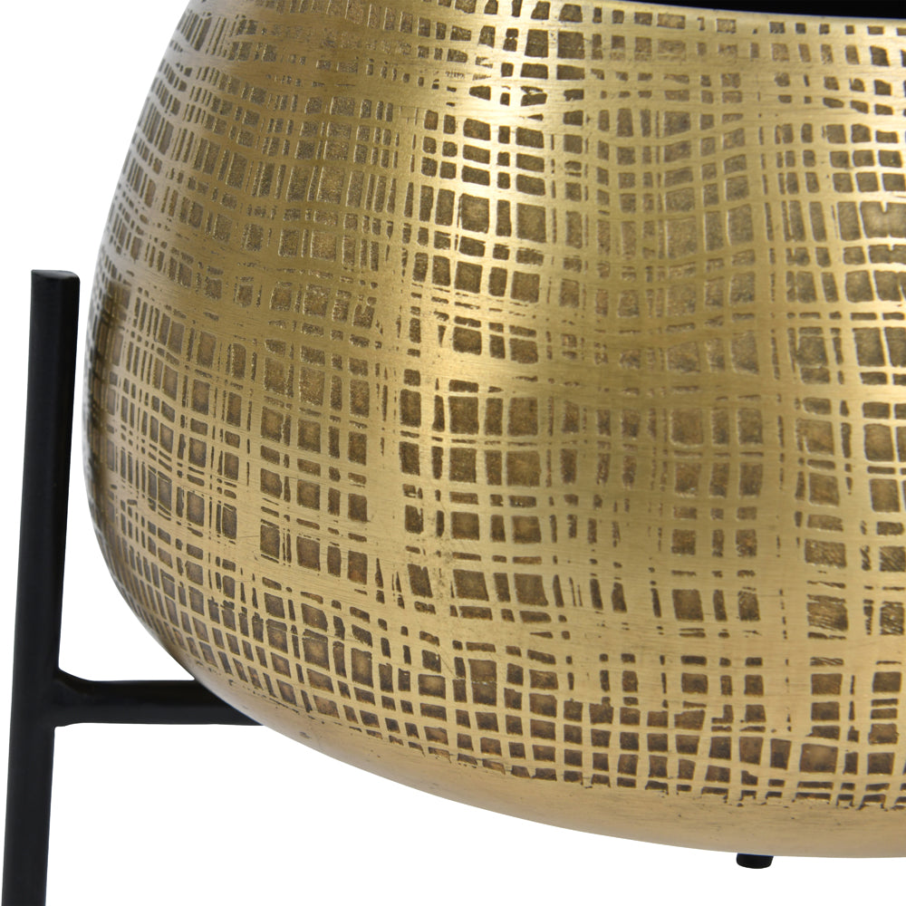 Libra Luxurious Glamour Collection - Clyde Tabletop Planters Brass