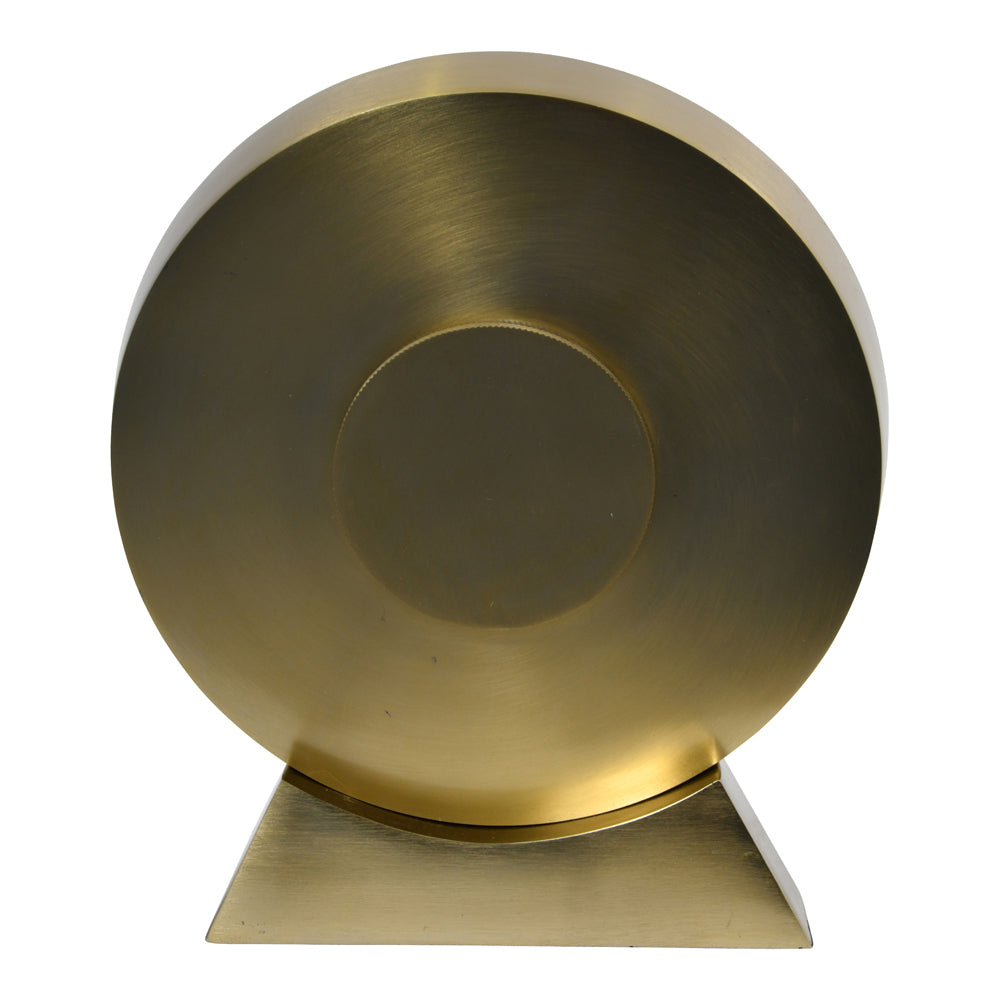 Libra Urban Botanic Collection - Whitmore Brass Round Mantel Clock