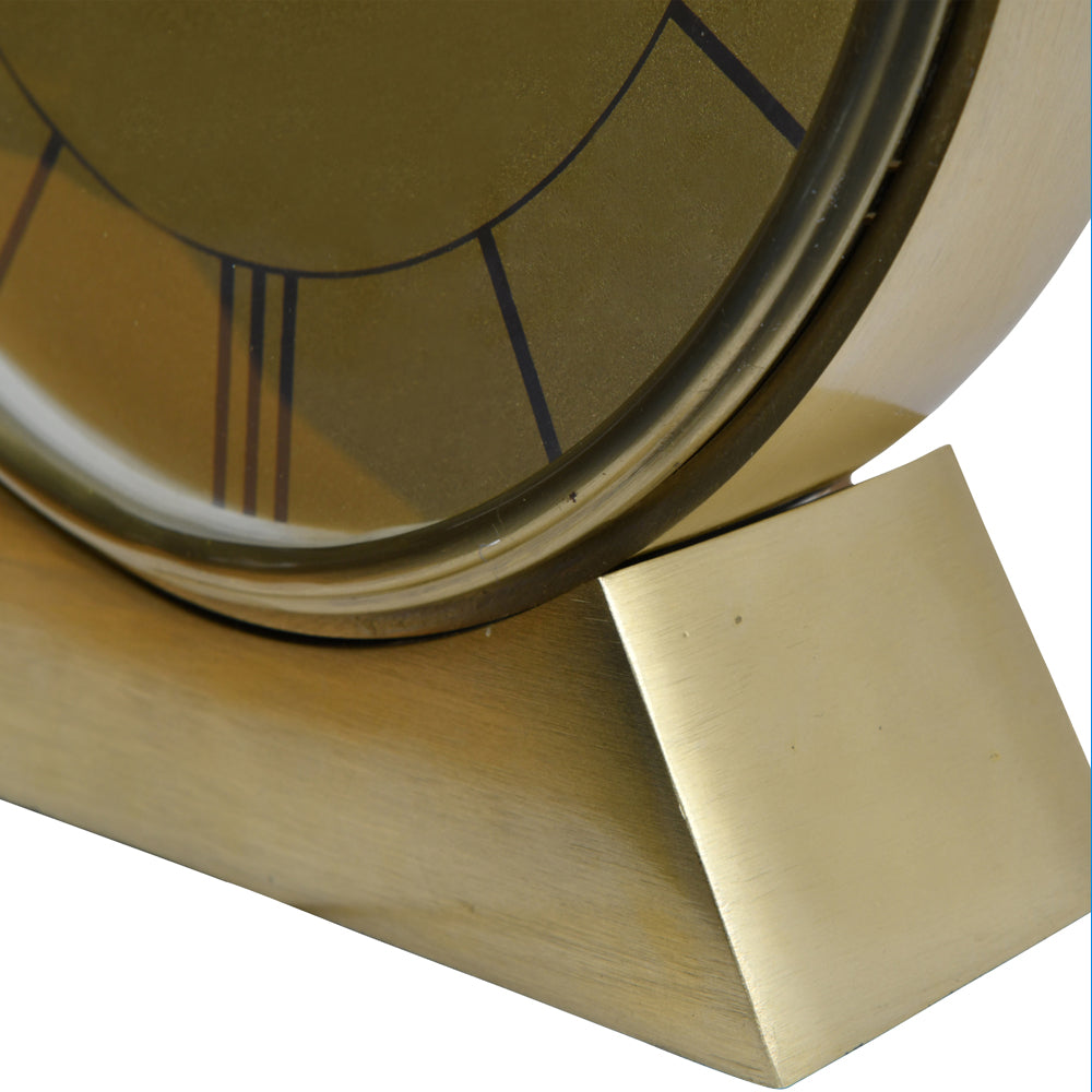 Libra Urban Botanic Collection - Whitmore Brass Round Mantel Clock