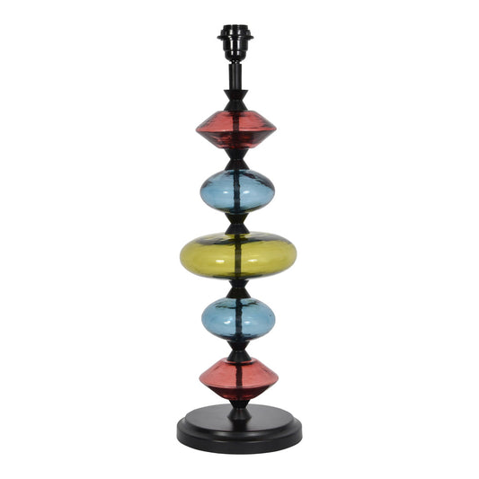 Libra Urban Botanic Collection - Eva Table Lamp In Ebony Black And Green Glass (Base Only)