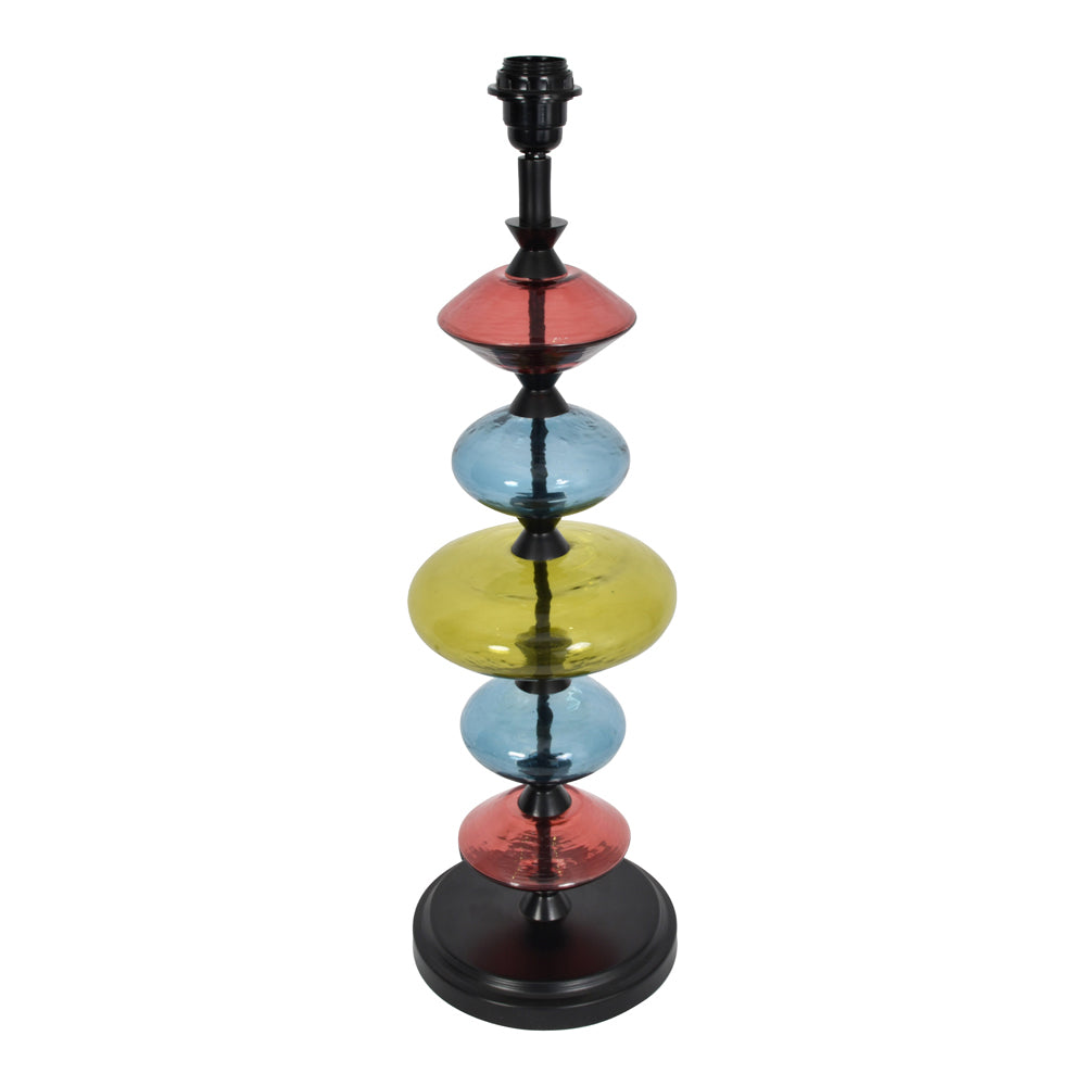 Libra Urban Botanic Collection - Eva Table Lamp In Ebony Black And Green Glass (Base Only)