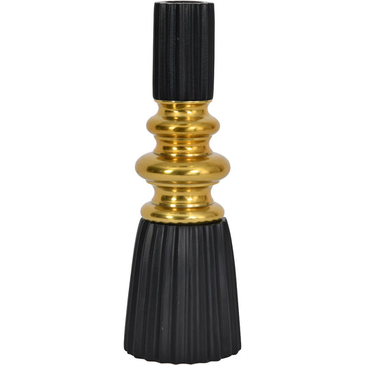 Libra Luxurious Glamour Collection - Solid Brass Candle Holder Black