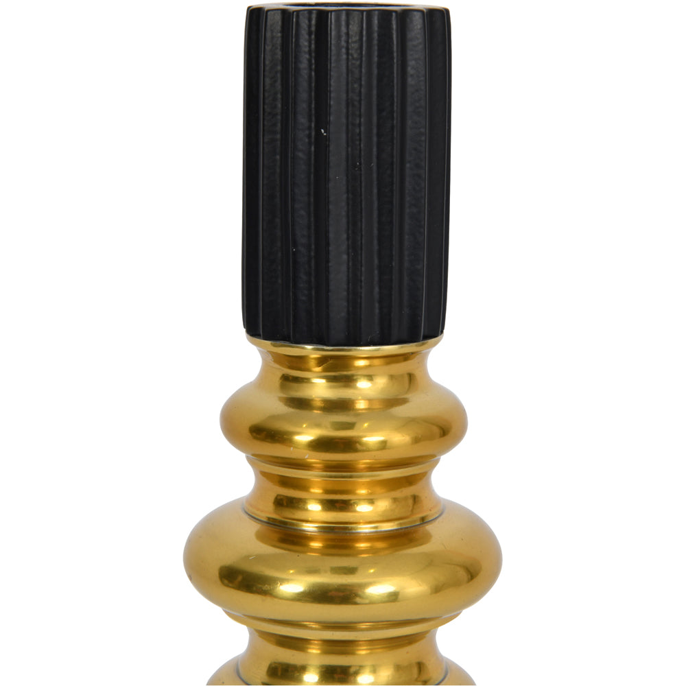 Libra Luxurious Glamour Collection - Solid Brass Candle Holder Black