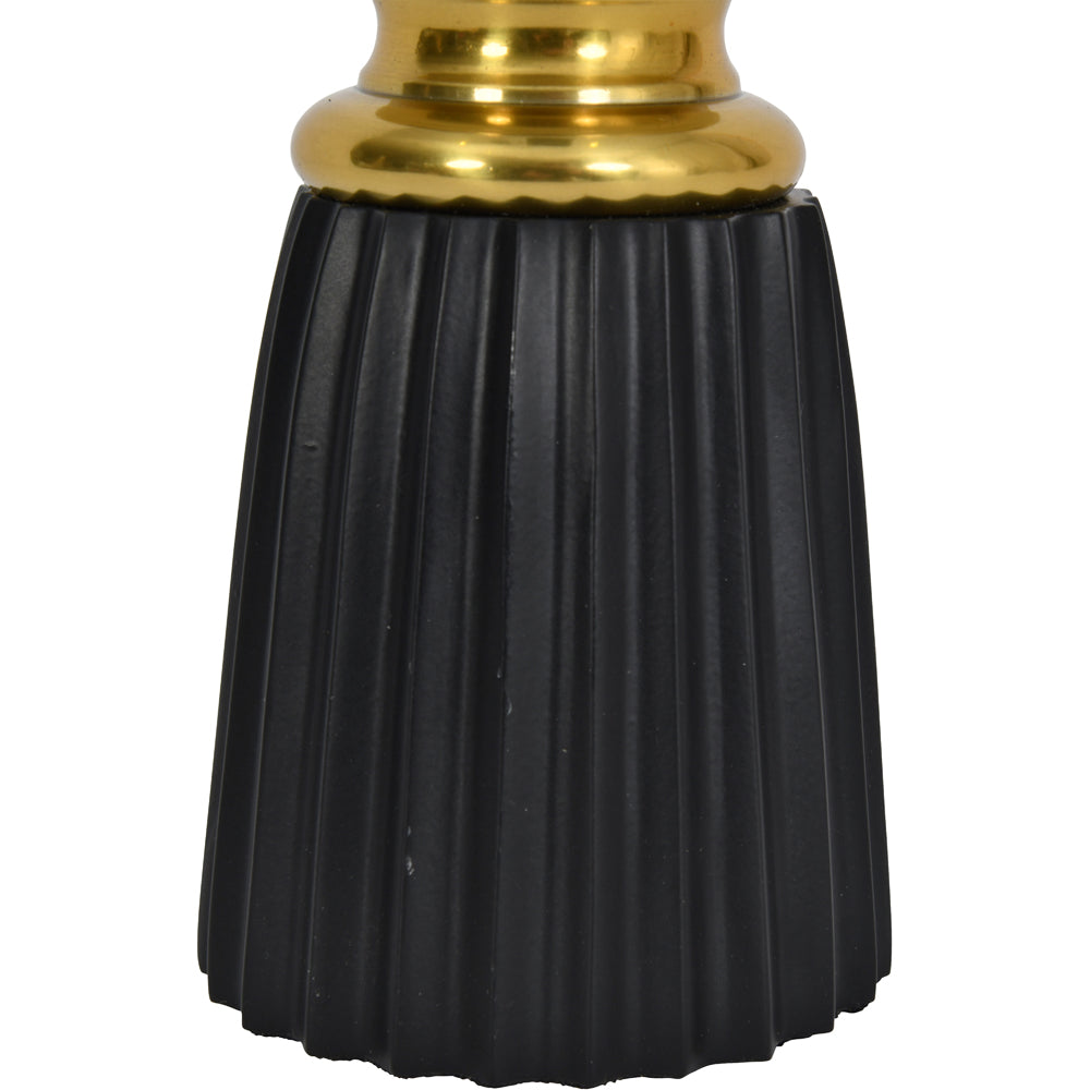 Libra Luxurious Glamour Collection - Solid Brass Candle Holder Black