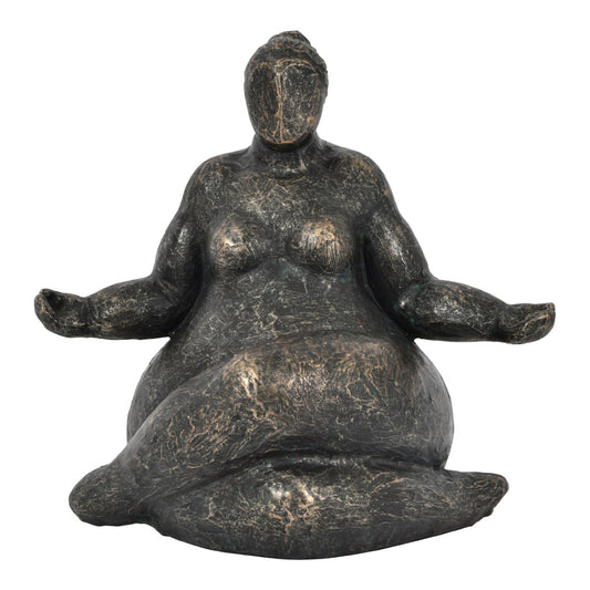 Libra Calm Neutral Collection - Freya Meditating Feminine Form Resin Sculpture