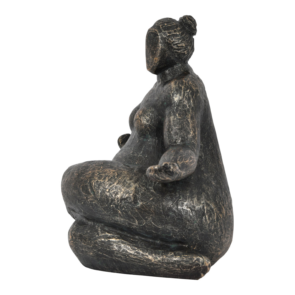 Libra Calm Neutral Collection - Freya Meditating Feminine Form Resin Sculpture