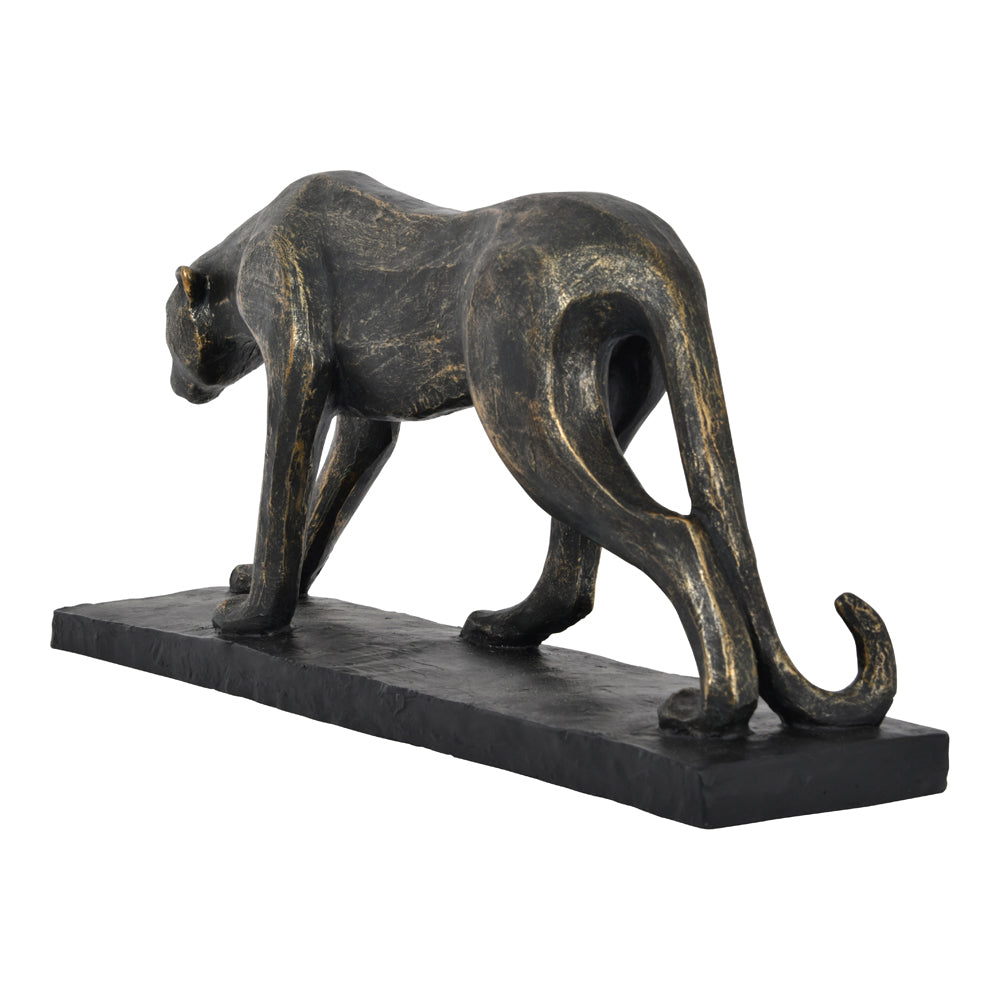 Libra Calm Neutral Collection - Cubist Resin Leopard Sculpture