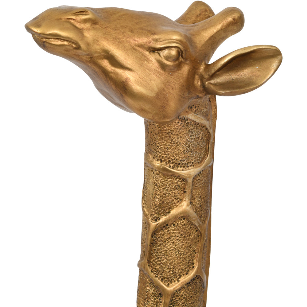 Libra Luxurious Glamour Collection - Giant Giraffe Gold Sculpture Head Forward