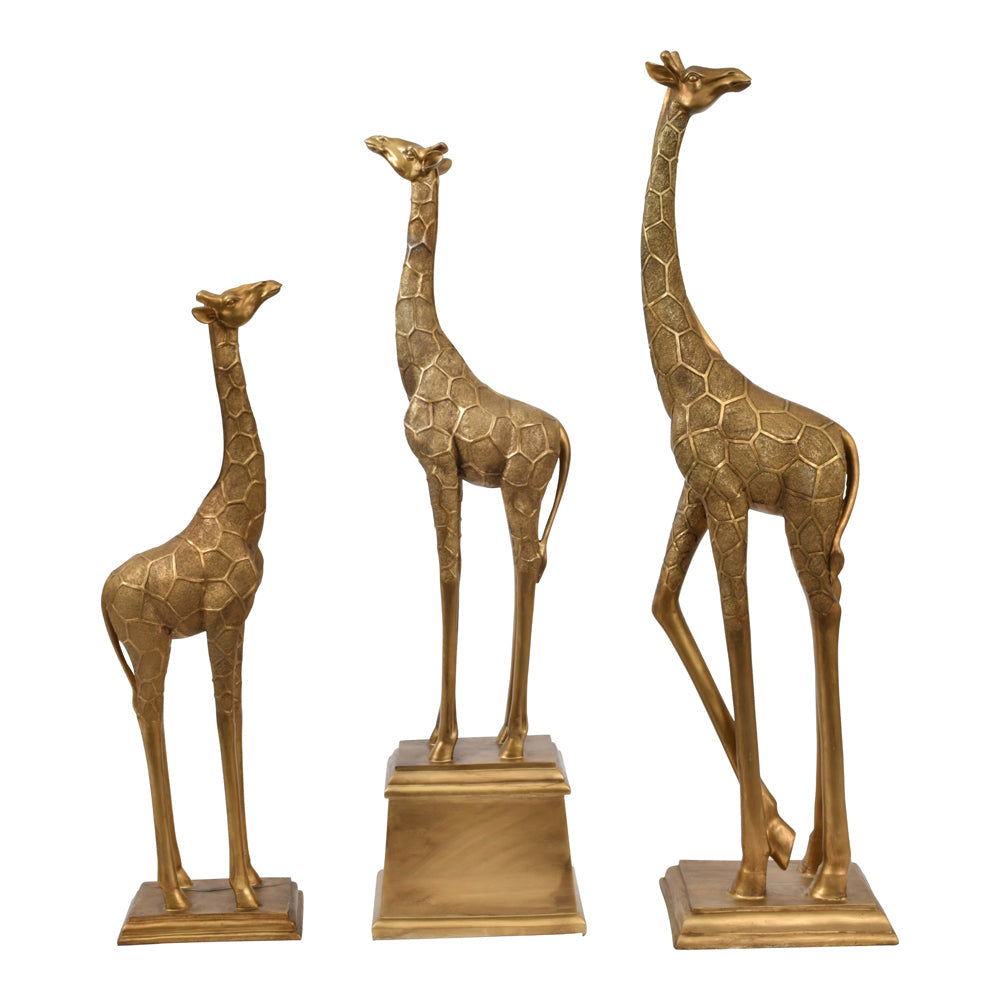 Libra Luxurious Glamour Collection - Giant Giraffe Gold Sculpture Head Forward