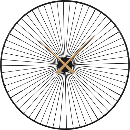 Libra Urban Botanic Collection - Spoke Wall Clock in Black